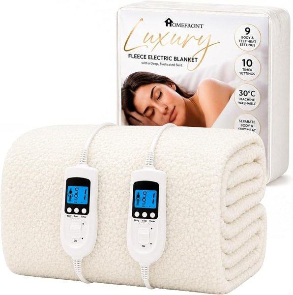Homefront Electric Blanket King Size Bed Dual Control 152x203x40cm