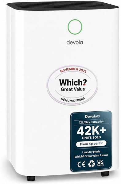 Devola 12L/day Low Energy Dehumidifier