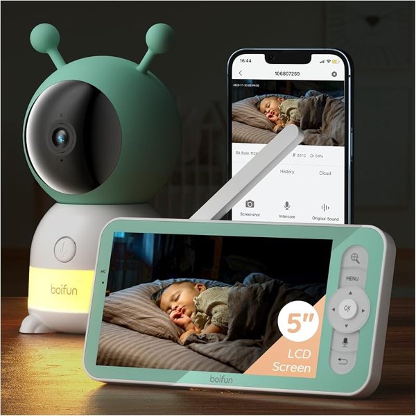 Boifun 2K 2.4GHz WiFi Baby Monitor