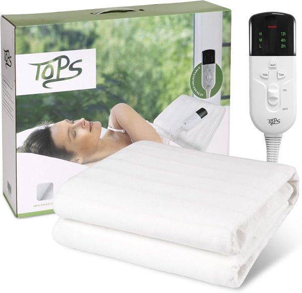 TOPS Electric Blanket Double Heated Underblanket 160 x 140cm