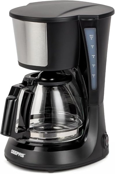 GEEPAS 750ml Filter Coffee Machine Fast Brewing Keep Warm & Anti-Drip…