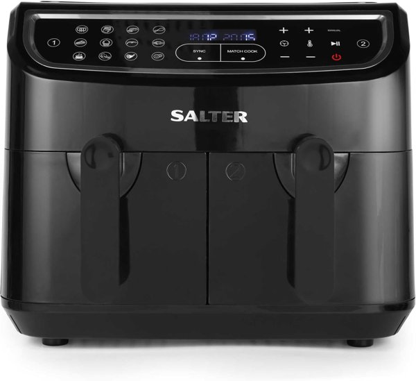 Salter Dual Air Air Fryer 8.2L Dual Drawer With Sync & Match