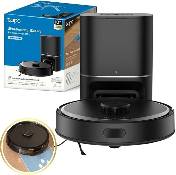 Tapo RV30 Max Plus 5300Pa Robot Vacuum Cleaner with Mop,Auto…