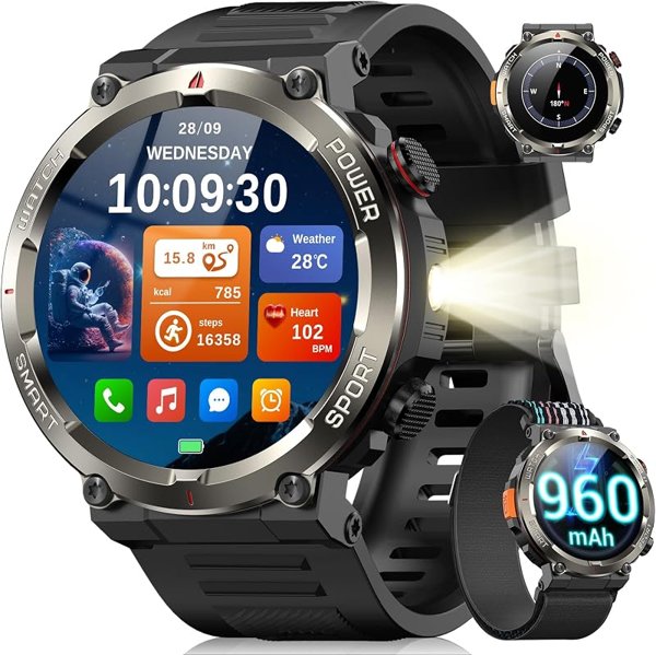 Blackview Military Smart Watch for Men (Answer/Make Calls)