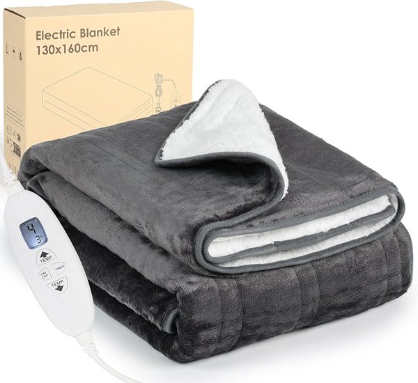 Electric Heated Blanket,130X160cm Heated Throw Blanket