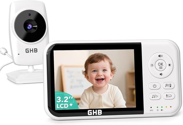 GHB 3.2" Baby Monitor with Camera and Night Vision