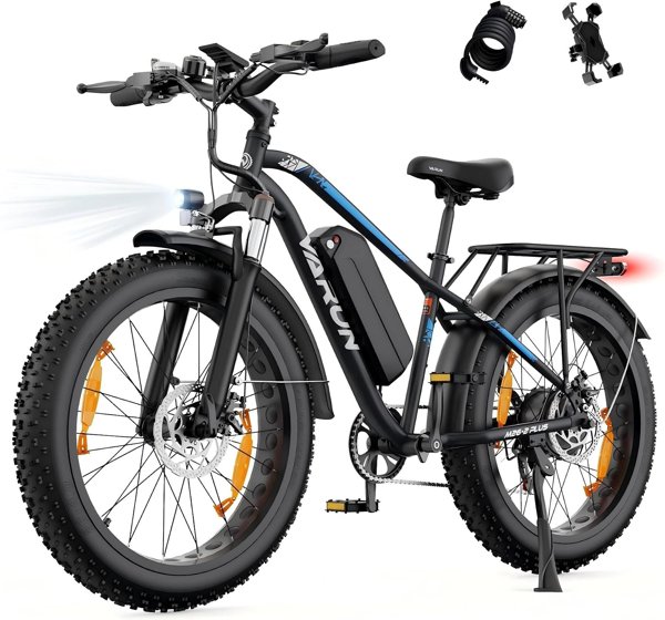 VARUN 26" 4.0 Fat Tire Electric Bike with 48V 18Ah Battery