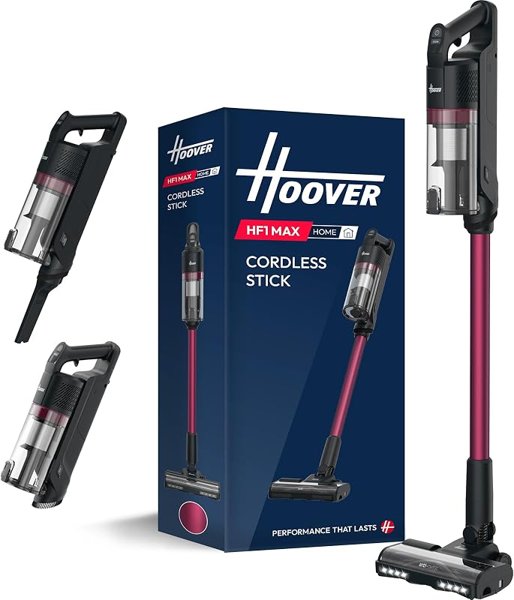 Hoover HF1 Max Cordless Vacuum Cleaner Stick, up to 50min Runtime…