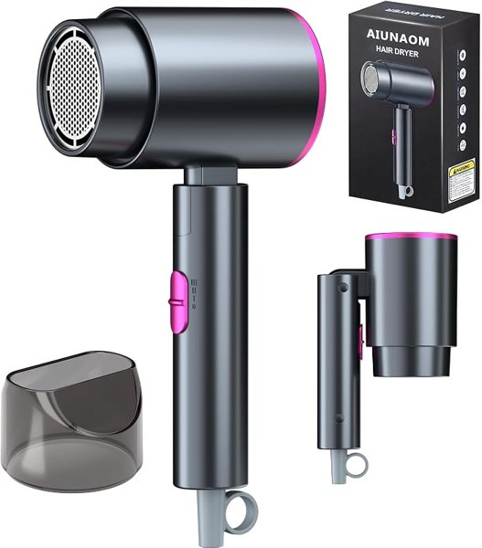 AIUNAOM Travel Hair Dryer 2000W Fast Drying,Foldable Hair Dryer with…